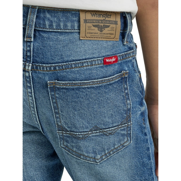 Wrangler® Boy's Indigood Slim Straight Jean with Adjust-to Wrangler® Boy's Indigood Slim Straight Jean with Adjust-to