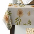 thumbnail image 2 of Pink Green Foral Leaves Rectangle Tablecloths 54x79,Retro Fall Rural Natural Countryside Table Cloth Table Cover Indoor/Outdoor Tabletop Decor for Wedding Holiday Party Dinner Baby Shower, 2 of 7