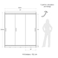 thumbnail image 3 of ARMARIO KABI 180 CM cafe Mediano, 3 of 13