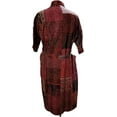thumbnail image 2 of Vintage Silk sari kantha Kimono Robes lover recycled dressing gowns Woman Patchwork Jacket kimono robe gift Red, 2 of 4