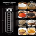 thumbnail image 2 of Salero y pimentero grande de 15 oz con orificios de salida ajustables, botellas de vidrio transparente para condimentos, latas para decoración de cocina y hogar, restaurante, barbacoa, camping,, 2 of 7