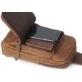 thumbnail image 6 of Pure Leather Sling Bag for Men Light Brown Tan Crossbody Messenger Bag, 6 of 7