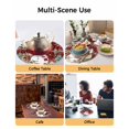 thumbnail image 2 of 13 Inch Round Placemats Set of 6, Red Plaid Christmas Non Slip Heat Insulation PP Table Mats, Snowman Xmas Tree Snowflake Winter Gifts Washable Place Mats for Kitchen Dining Party Table Decor, 2 of 7