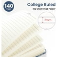 thumbnail image 2 of Lined Spiral Journal Notebook for Women, A5 College Ruled Journals for Writing, Hardcover Notebooks for Work, Note taking and Office School Supplies,140 Pages - Blue Leaves, 2 of 7