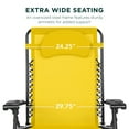 thumbnail image 4 of Best Choice Products Oversized Zero Gravity Chair, Folding Outdoor Patio Recliner w/ Cup Holder - Sunflower Yellow, 4 of 8