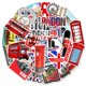 thumbnail image 2 of 50 Pcs Waterproof Stickers with Red Bus, London Vacation Travel Stickers, 2 of 4
