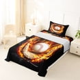 thumbnail image 5 of Erosebridal Baseball Glove Pattern Twin Sheet Sets,Boys Ball Sport Bedding For Boys Men 3-Piece, 5 of 6