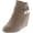 Taupe, variant on Cici-9 Womens Comfy Almond Toe Platform Hidden Wedge Ankle Bootie