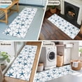 thumbnail image 5 of Navy Blue Starfish 2'x6' Runner Rugs for Hallway Kitchen Bedside Non Slip Washable, Coastal Summer Beach Ocean Watercolor Entryway Rug Runners with Rubber Backing, Long Carpet Runner for Laundry Room, 5 of 8