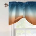 thumbnail image 4 of Tie Up Valance Curtain for Kitchen, Orange Blue Gradient Rod Pocket Short Curtains Adjustable Tie-Up Shade Valances, Modern Abstract Art Ombre Window Treatment for Bathroom Living Room Bedroom, 4 of 9