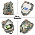 thumbnail image 5 of FORMRS Mini Backpack Purse for Women Quilted Travel Daypack Casual Shoulder Bag, Flowers Cat, 5 of 7