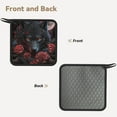 thumbnail image 2 of Pofeuu Rose Full Moon Black Wolf Print Silicone Trivet Mats,Silicone Hot Pads for Kitchen, Silicone Trivets for Hot Pots and Pans, Silicone Hot Pad, 2 of 8