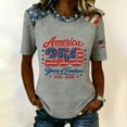 thumbnail image 2 of Youpwaven America 250 Years of Freedom Shirt, Women's 250th Anniversary USA Merchandise, 1776-2026 Patriotic Flag Graphic Tee, Commemorative Color Block Top, 2 of 5