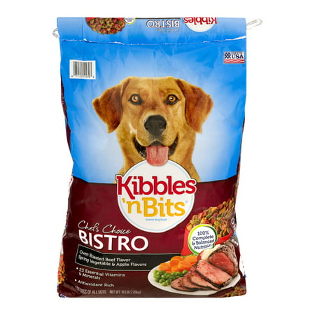 Kibbles 'n Bits Dog Food rôti au four saveur de boeuf de printemps Saveurs de légumes et Apple, 16,0 LB