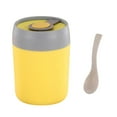 thumbnail image 2 of Nsxcdh Traveling Breakfast Cup with Spoon 500ml Microwave Safe Sealing Handle Stainless Steel Liner 6.29x2.75in Portable Soup Oatmeal Water Mug Student Christmas Gifts for Grandkids, 2 of 5