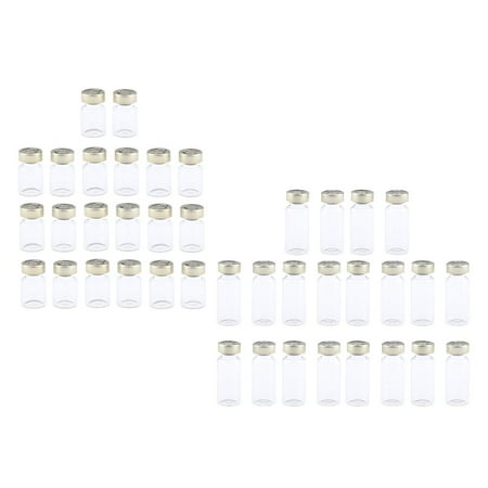 40 Count 5ml/10ml Empty Sealed Sterile Clear Glass Vials Bulk with Aluminum Septa Seals Vials