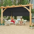 thumbnail image 1 of Covers & All Toile d'Ombrage Universelle de Remplacement pour Pergola à Auvent 12 Oz - Housse de Pergola 100 % Imperméable et Résistante aux Intempéries pour Patio, Véranda, Terrasse, Balcon avec Oeillets (10 Pieds H x 9 Pieds L, Noir), 1 of 7