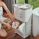 thumbnail image 1 of Laundry Hamper Dirty Clothes Hamper Laundry Basket With Wheels Laundry Basket Bottom Opening Closing Design Dirty Clothes Hamper With Storage Shelf For Bathroom ANGGREK JB3112, 1 of 8