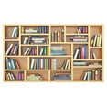 thumbnail image 2 of BSDHOME Tablecloth Cover School Education Concept Home Decor 60x104 Inch, Books on Bookshelf Fabric Desk Table Cloth for Dining Room Kitchen Party Decoration, 2 of 5