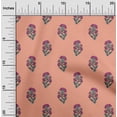 thumbnail image 1 of oneOone Polyester Lycra Peach Fabric Floral Block Craft Projects Decor Fabric Printed By The Yard 56 Inches, 1 of 4