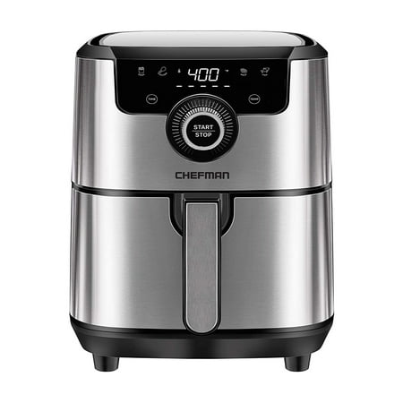 

Chefman 4.5 Quart Square Air Fryer Dishwasher Safe Basket BPA-Free w/ 60 Minute Timer