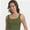 Olive green, variant on Women’s Sexy Square Neck Double Lined Seamless Sleeveless Cropped Tank Yoga Crop Basic Tops