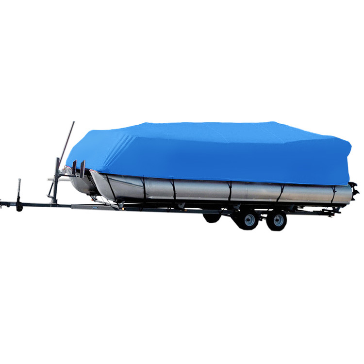 New 5 YEAR CANVAS HEAVY DUTY BLUE VHULL FISH SKI RUNABOUT COVER FOR 21' to 24' FT BOAT, IDEAL FOR 102" BEAM by Oakeskaran