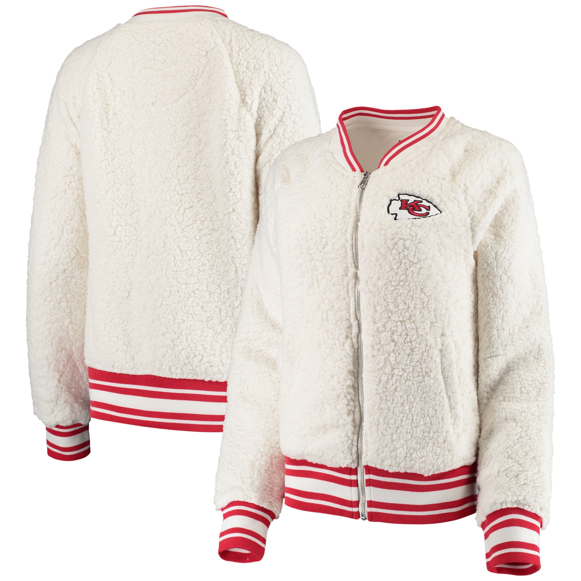 Athletic Sherpa Full-Zip Jacket - Cream 