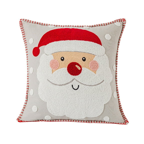Hwkond Couch Pillows for Living Room Christmas Pillow Christmas Throw Pillows Peppermint Pillows Red And White Christmas Decorations Cute Plush Pillow Christmas Decorative Cushion Cover,White