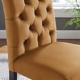 thumbnail image 2 of Modway Duchess 21" Modern Velvet Dining Chairs in Cognac Brown/Black (Set of 2), 2 of 9