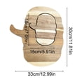 thumbnail image 3 of Solid Timber Cutting Board Timber Chopping Barrier with Serving Tray, Pumpkin Charcuterie Platter for Thanksgiving, Kitchen Counter Prep & Peach Display, 3 of 8