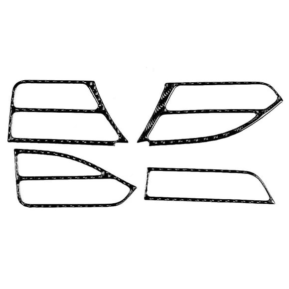 MAYUJIAA 4pcs Carbon Fiber Central Control Dashboard Air Vent Frame Cover Fit for Tesla Model S/X 14-18 QM321-40680