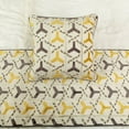 thumbnail image 5 of King / Queen / Twin Grey & Yellow Designer Twin 53"x18" Bed Runner WITHOUT Pillow Cover, Beaded Bed Scarf on Velvet fabric - Tripod, 5 of 5