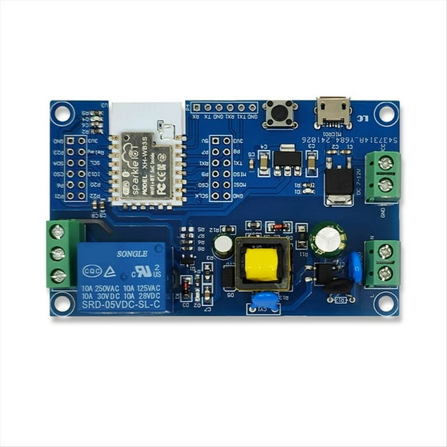 BK7238 WIFI Bluetooth Module Relais Carte de Développement Alimentation AC/DC pour Télécommande Applications Maison Intelligente, 1 * Kit Module Relais, Bleu