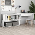 thumbnail image 1 of vidaXL Corner Desk White 200x50x76 cm Engineered Wood, 1 of 4