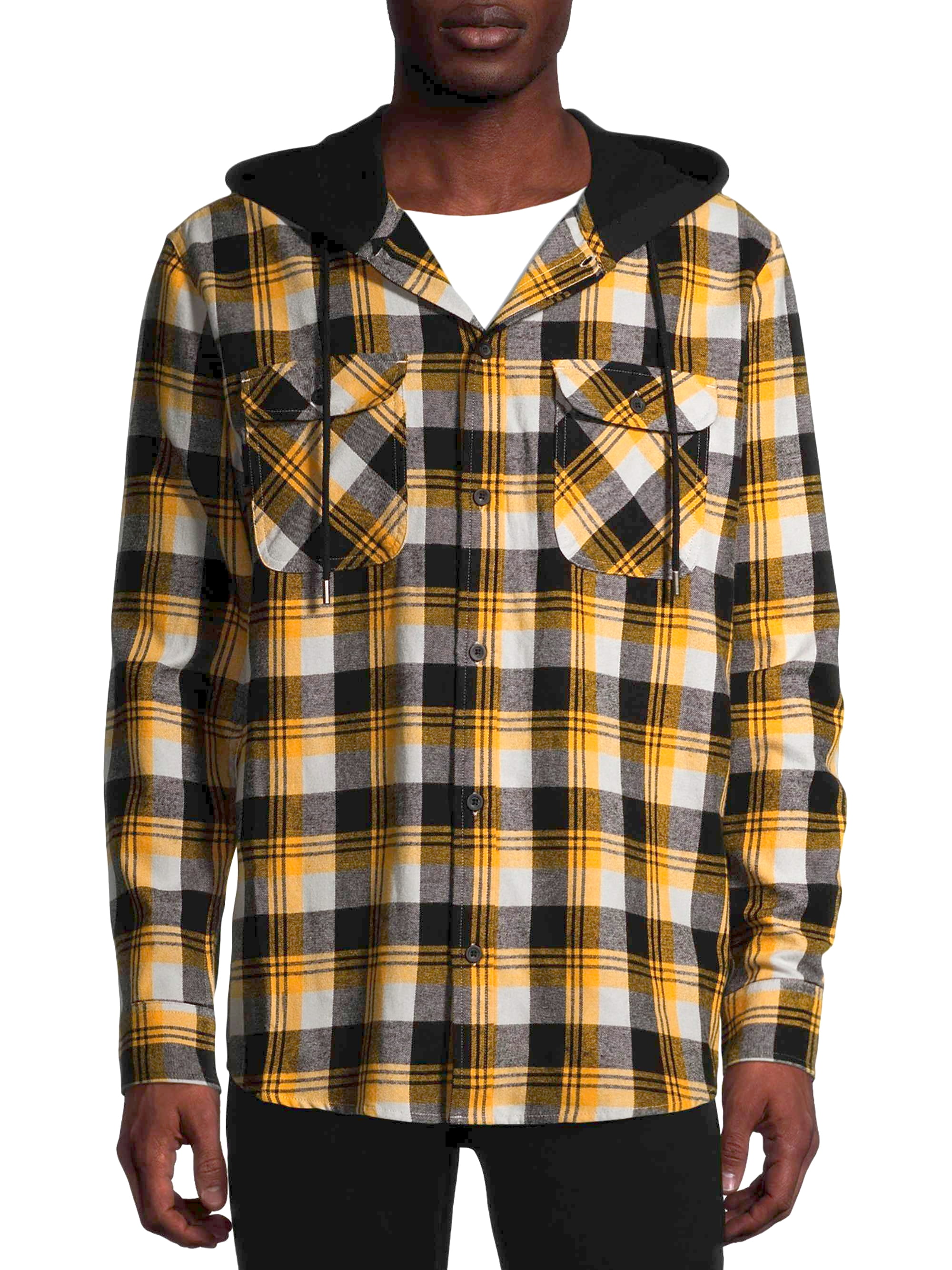 no boundaries hooded flannel