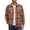 Brown, variant on Men's Flannel Plaid Shacket - Casual Button Down, Long Sleeve Fleece Shirt Jacket with Pockets
