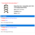 thumbnail image 2 of Brake Shoe Set - Compatible with 1968 - 1974 Dodge D200 Pickup 1969 1970 1971 1972 1973, 2 of 2