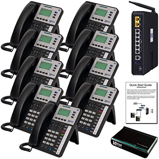 Xblue X50 Phone System C5009 With 9 X3030 Ip Phones Auto Attendant