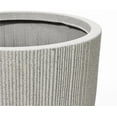 thumbnail image 5 of LuxenHome Set of 2 Tall Planters, 19" H Large Indoor Outdoor  Pots with Drainage Holes, Modern Striped Tapered Planter Pots, Flower Pots Decorative Container for Home Garden Patio Porch, Gray, 5 of 8