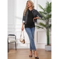 thumbnail image 6 of DARING DIVA Women's Maternity Stretchy Knit Short Sleeve Sweater S Black, 6 of 8