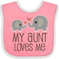 thumbnail image 3 of Inktastic My Aunt Loves Me Boys or Girls Baby Bib, 3 of 4