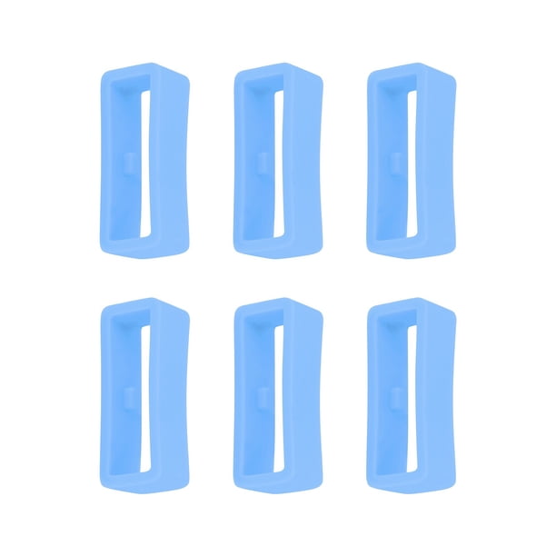 Sujetadores de silicona para relojes 18mm- Diseño con muesca, flexibles y seguros - Sujetadores de correa extra para actividades al aire libre(6PCS)