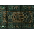 thumbnail image 1 of Ahgly Company Machine Washable Indoor Rectangle Persian Turquoise Blue Traditional Area Rugs, 2' x 5', 1 of 4