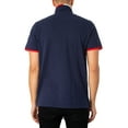 thumbnail image 3 of Tommy Jeans Regular Flag Neck Polo Shirt, Blue, 3 of 5