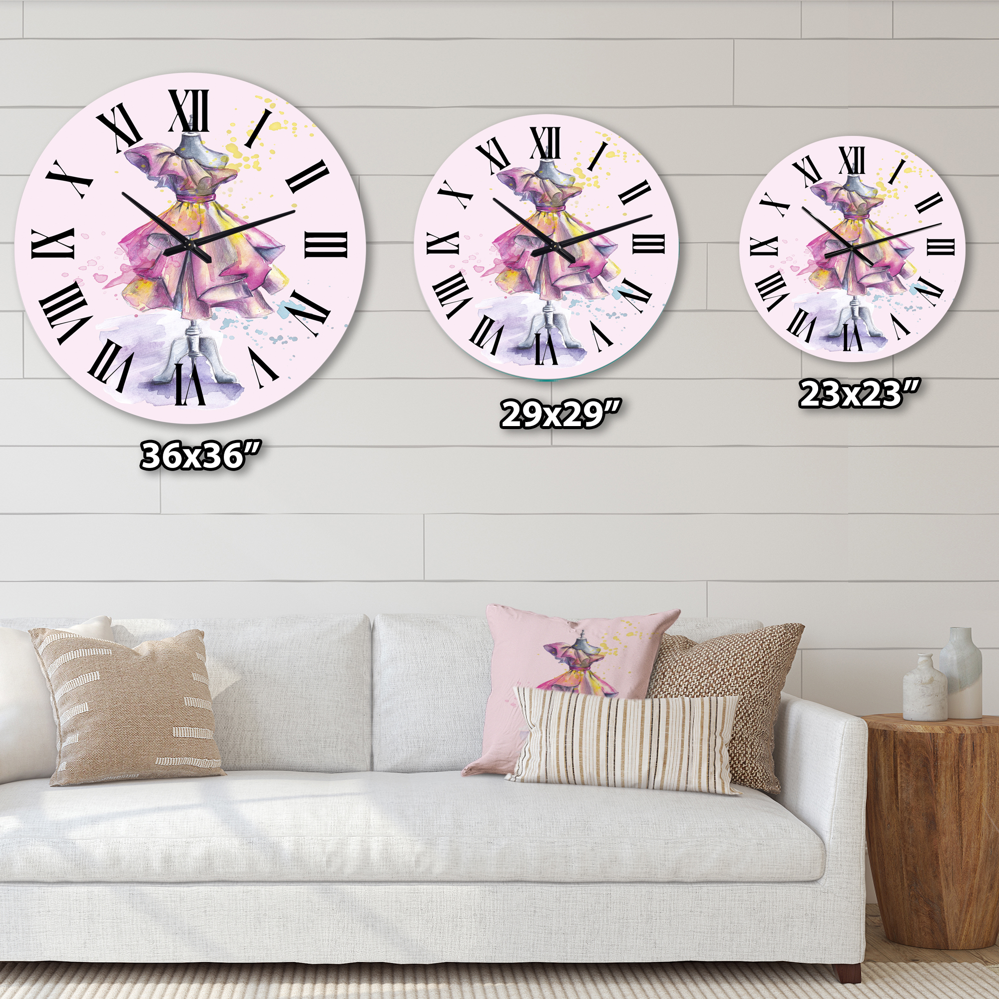 Designart 1 in French,Country Wall Clock