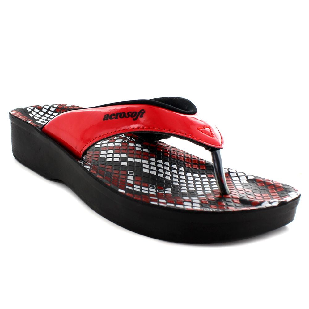 Aerosoft - Ballet Comfy Thong Strap Printed Footbed Sandals for Girls - Walmart.com