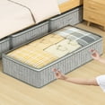 thumbnail image 4 of Sac de Rangement Transparent à Grande Capacité avec Fermeture Éclair Bidirectionnelle, Boîte de Rangement Pliable pour Garde-Robe, Chandail, Pantalon, Style Tiroir, Chambre, 4 of 5
