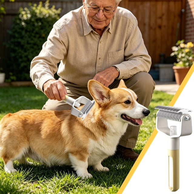 Peine para Mascotas con Spray para Perros y Gatos – Cepillo Desenredante con Rastrillo Desenredante, Removedor de Pelo de Subpelo para La Muda