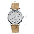 thumbnail image 4 of Women's Geneva Japanese Movement Silver-Tone Wood Look Faux Leather Band Watch, 4 of 4